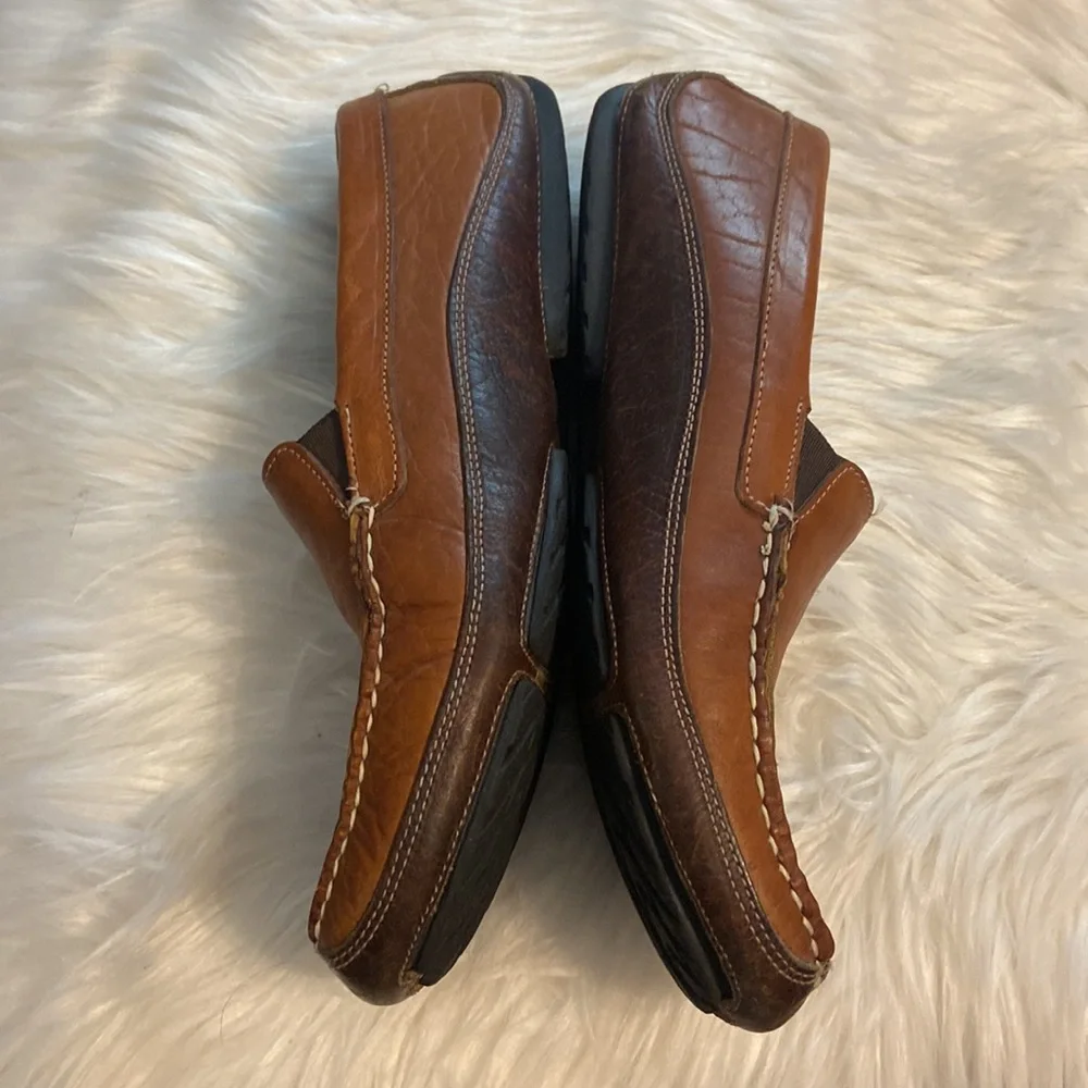 Buffalo Jackson Brown Bison Leather Driving Shoes Loafers Mens Sz 9